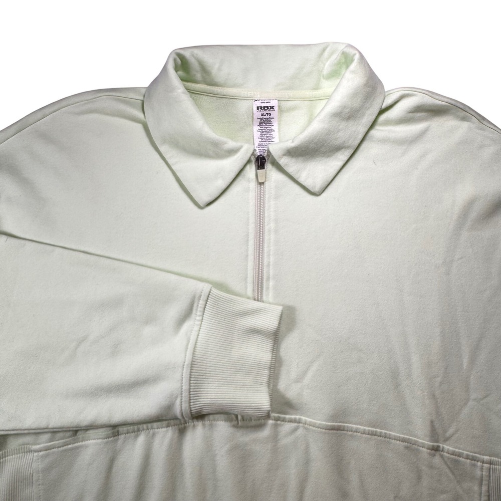 RBX Mint Green Quarter Zip Pullover Sweatshirt Ribbed‎ Panels CR10005 Womens XL